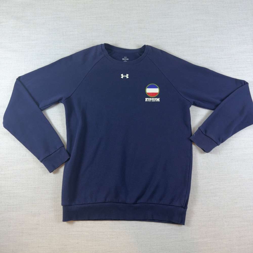 Under Armour FORSCOM Stay Army Crewneck Sweatshirt Navy Blue Small SM P CH